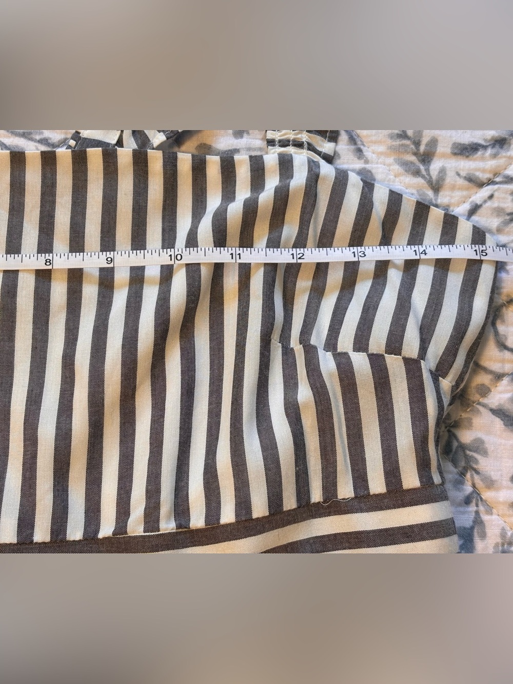 Madewell Ruffle Strap Lined Empire Dress Grey and White Stripes Women’s Size 0 - Picture 10 of 14